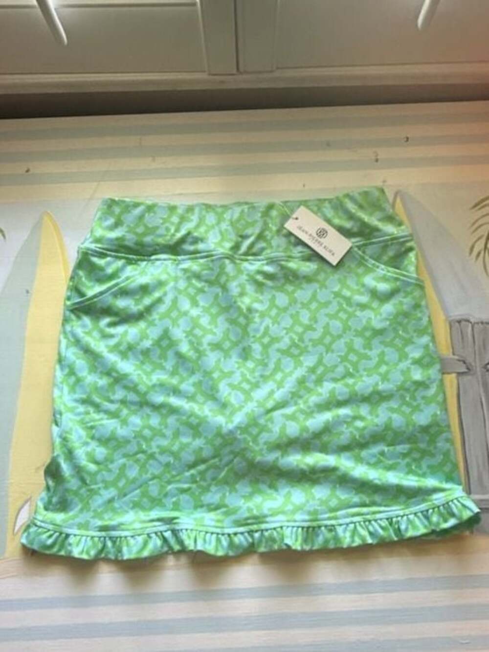 Jean-Pierre Klifa English Garden Print Ruffle-Hem Skort - Size XL
